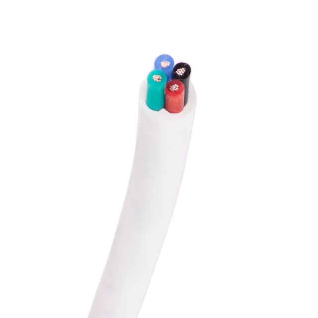 Câble rond NeonPro 4 pôles pour ruban led, 4 x 0,33mm², diamètre extérieur 4,5mm pour 1310 et 0812