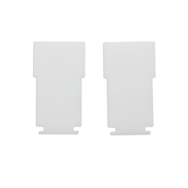 Embout intérieur, blanc pour rail Track48 flat (H25) avec COVER translucide décalé, 2 pcs