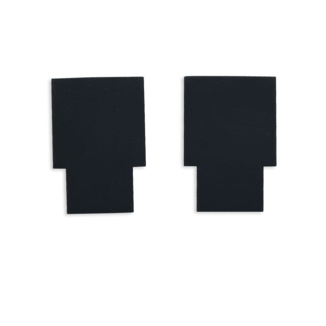 Embout extérieur, noir pour rail Track48 flat (H25) avec COVER translucide décalé, 2 pcs