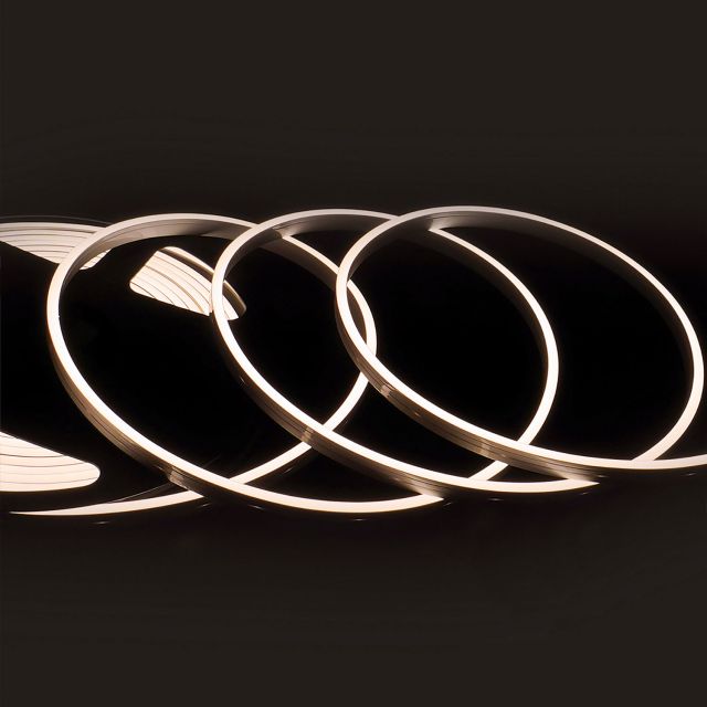 Ruban LED NEON930 B08H12, 24V DC, 12W, IP67, 2700K, rouleau de 5m, 140 LED/m, incl. clips de montage