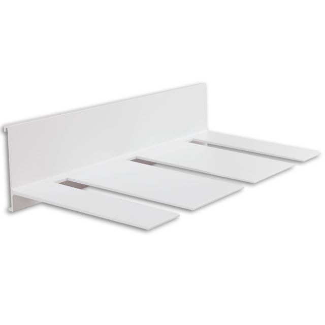 Portabicchieri per profili a parete Versa, per 3-6 bicchieri da vino, alluminio, bianco, 31,5 cm