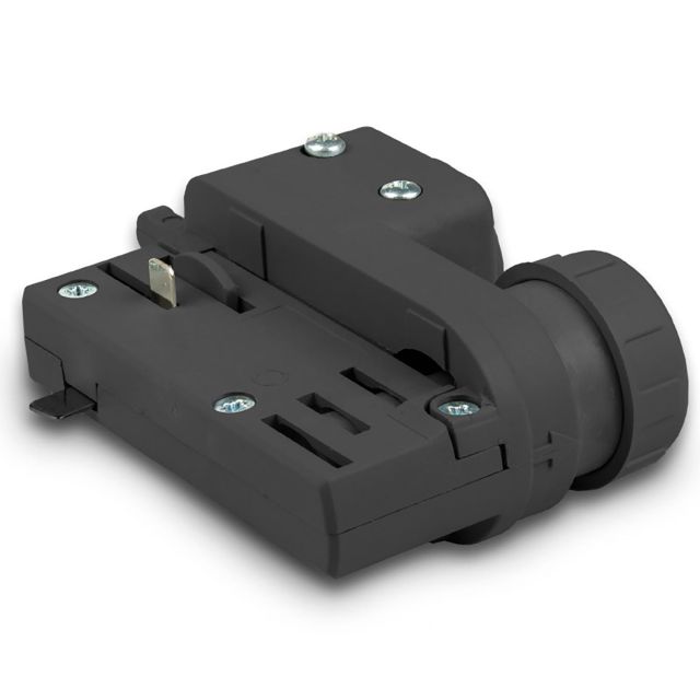 Adaptateur universel de rail triphasé, noir