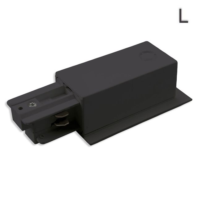 Alimentazione laterale da incasso Classic trifase N conduttore destro, di protezione sinistro, nero