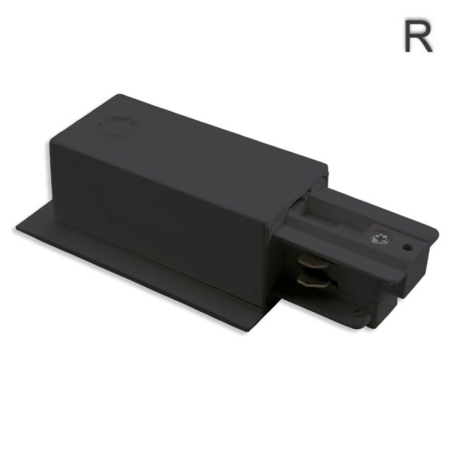 Alimentazione laterale da incasso Classic trifase N conduttore sinistro, di protezione destro, nero