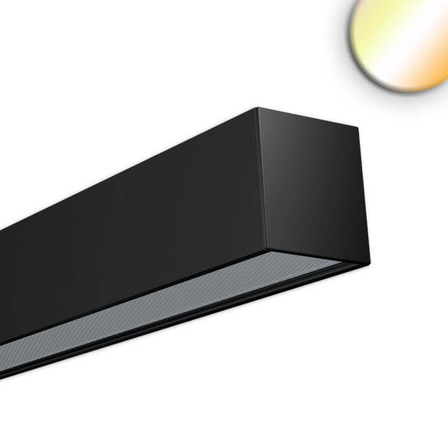 LED Aufbauleuchte PROLAMP40D 56W schwarz, 2000mm, opal, Zigbee, CCT 1900K-6000K