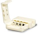 Connettore a clip (max. 5A) C1-410 per strip LED IP20 a 4 poli con larghezza 10mm, pitch >12mm