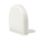 End cap for profile WING with cover round silver