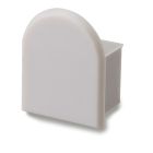 Tappo terminale EC19 per SURF12 RAIL incl. COVER5, senza uscita cavo, PVC, grigio bianco
