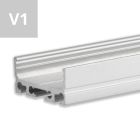 LED Surface mounted profile SURF20 FLAT V1 aluminum anodized, 300cm