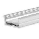 Profilé encastré LED DIVE20 FLAT V1 aluminium anodisé, 200cm