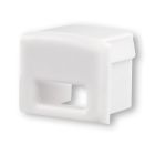 End cap EC5W white for profile SURF12 with cable gland, 1 pc