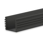 Profilo LED montato a superficie SURF12 BORDERLESS alluminio nero verniciato a polvere RAL9005 200cm