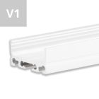 LED Surface mounted profile SURF20 FLAT V1 aluminum powder coated white RAL 9010, 200cm