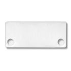 End cap EC43 aluminum white RAL 9010 for SURF/DIVE20 FLAT with COVER10, 2pcs, incl. screws