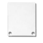 Embout de finition EC44 alu blanc RAL 9010 pour SURF/DIVE20 FLAT avec COVER11, 2 pcs, vis incl.
