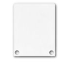 Embout de finition EC45 alu blanc RAL 9010 pour SURF/DIVE20 FLAT avec COVER12, 2 pcs, vis incl.