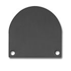 Embout de finition EC46 alu noir RAL 9005 pour SURF/DIVE20 FLAT avec COVER13, 2 pcs, vis incl.
