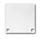 End cap EC47 aluminum white RAL 9010 for SURF/DIVE20 with COVER10, 2pcs, incl. screws