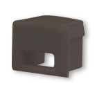 End cap EC5B black for profile SURF12 with cable gland, 1 pc