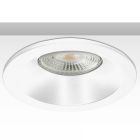 Cornice da incasso rotondo con lente in vetro, foro di 72 mm, bianco, per spot GU10/MR16