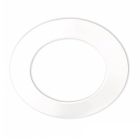 Collerette ronde en aluminium pour gamme Sys-90, blanc