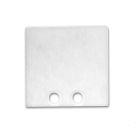 Embout de finition EC 58W blanc RAL 9010 pour profilé SURF16, 2 pcs, vis incl.