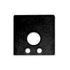 End cap EC 59B black for profile SURF16 with cable gland, 2 pcs, incl. screws