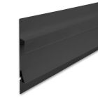 LED Drywall light profile Single Curve, black powder coated 200cm