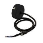 Ceiling canopy round 60mm, black incl. 2-pole fabric cable 1,5m