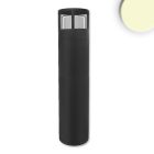 Éclairage d'allée LED borne 5, 70cm, 6W, noir sable, blanc chaud