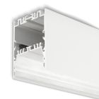 Profilé de luminaire LED LAMP40 Up&Down aluminium blanc revêtement en poudre, 200cm