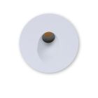 Cover aluminium round 1 white for recessed wall light Sys-Wall68