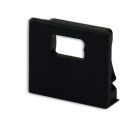 End cap EC78B black for profile PURE12 S with cable gland, 1 pc