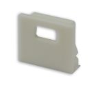 End cap EC78W white for profile PURE12 S with cable gland, 1 pc