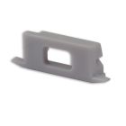 Tappo terminale EC80 per profilo PURE14 D con cavo passante, 1 pz.