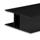 Profil de luminaire LED pour montage en surface HIDE DOUBLE aluminium noir RAL 9005, 200cm