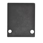 Endkappe EC89B Aluminium schwarz RAL 9005 für Profil HIDE SINGLE inkl. Schrauben