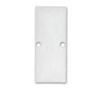 Endkappe EC90 Aluminium weiß RAL 9003 für Profil HIDE DOUBLE inkl. Schrauben