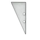 End cap EC91 aluminium anodized for profile HIDE TRIANGLE incl. screws