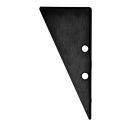 End cap EC91 aluminum black RAL 9005 for profile HIDE TRIANGLE incl. screws