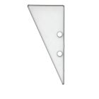 End cap EC91 aluminum white RAL 9003 for profile HIDE TRIANGLE incl. screws
