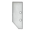 End cap EC92 aluminum anodized for profile HIDE ASYNC incl. screws