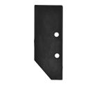 End cap EC92 aluminum black RAL 9005 for profile HIDE ASYNC incl. screws