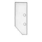 End cap EC92 aluminum white RAL 9003 for profile HIDE ASYNC incl. screws