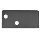Embout de finition EC95 aluminium noir RAL 9005 pour profilé FURNIT6 S vis incl.