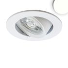 LED Recessed luminaire Slim68 white, round, 9W, neutral white, dimmable