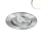 LED Recessed luminaire Slim68 aluminum brushed, round, 9W, neutral white, dimmable