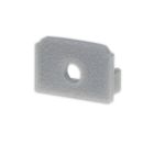 Embout de finition E201 pour profilé en T de carrelage LED, avec presse-étoupe, 1 pièce