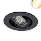 LED Recessed luminaire Sunset Slim68 black, round, 9W, 1800-2800K, dim-to-warm