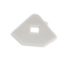 End cap EC97 white for profile CORNER11n, with cable gland, 1 pc